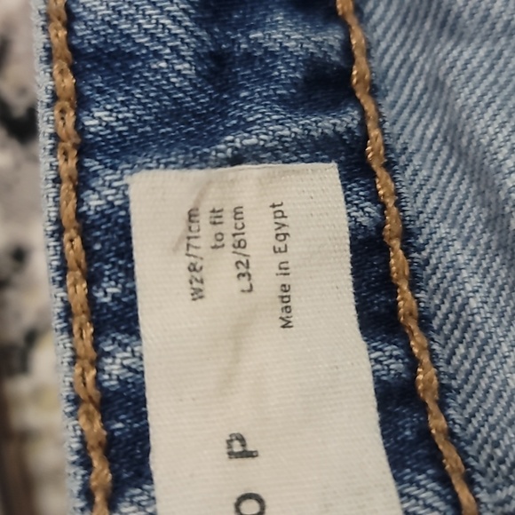 Top Shop Asos Women's Straight Fit Raw Hem Jeans - Picture 10 of 11